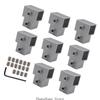 Square Pipe Fixed Joint Storage Rack Connector 3 Way Pipe Fitting Enduring 3XUF
