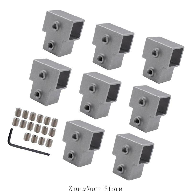 Square Pipe Fixed Joint Storage Rack Connector 3 Way Pipe Fitting Enduring 3XUF