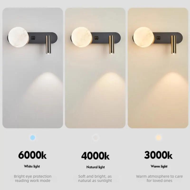 Modern Minimalist Wall Lamp Black/White Living Room Sofa Background Wall Decorative Lamp Luxury Bedroom Bedside Reading Light