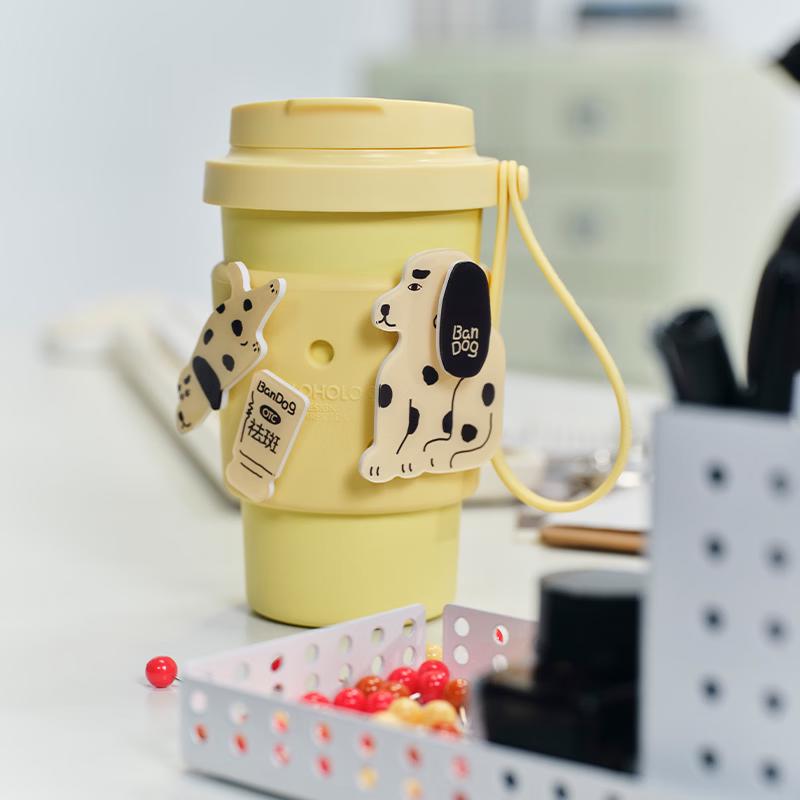 HOLOHOLO Portable Insulated Coffee Cup with Straw