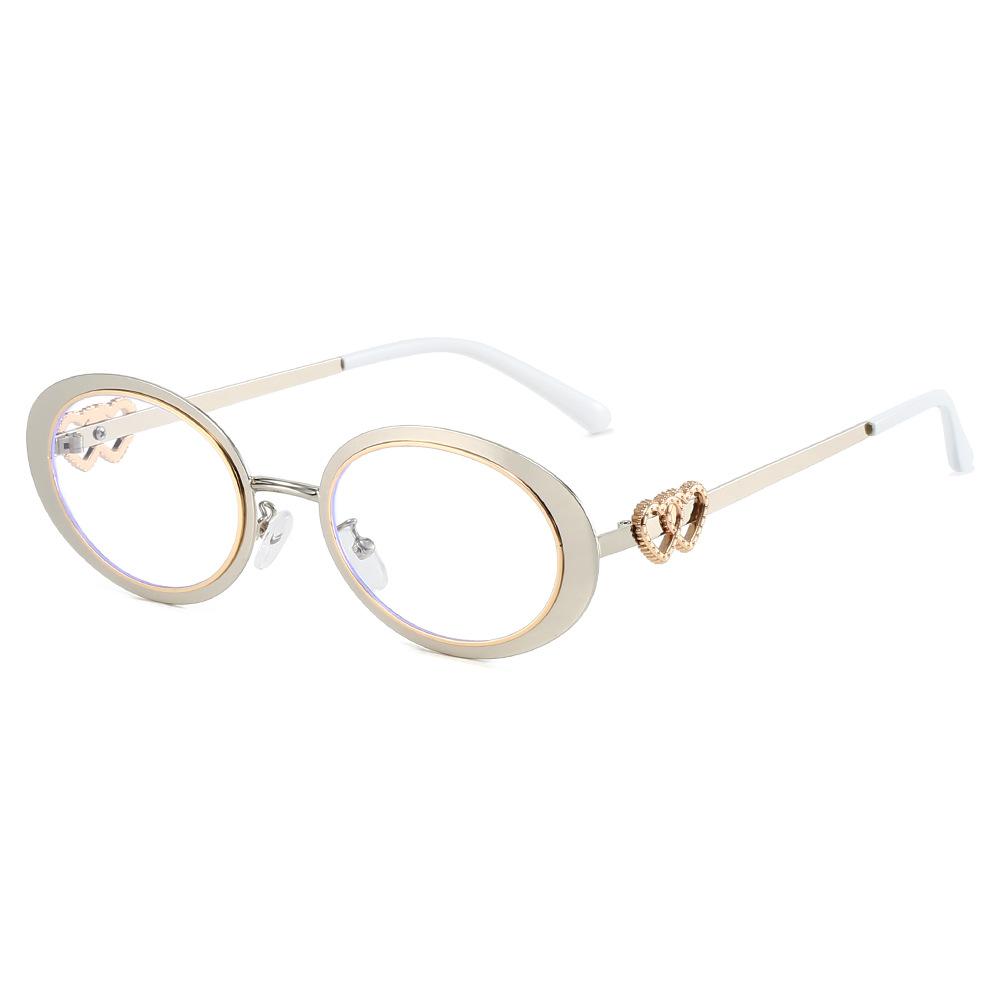 New Lovely Oval Sunglasses Women Brand Double Heart Shopping Pink Color Fashion Sun Glasses Female UV400 Shades