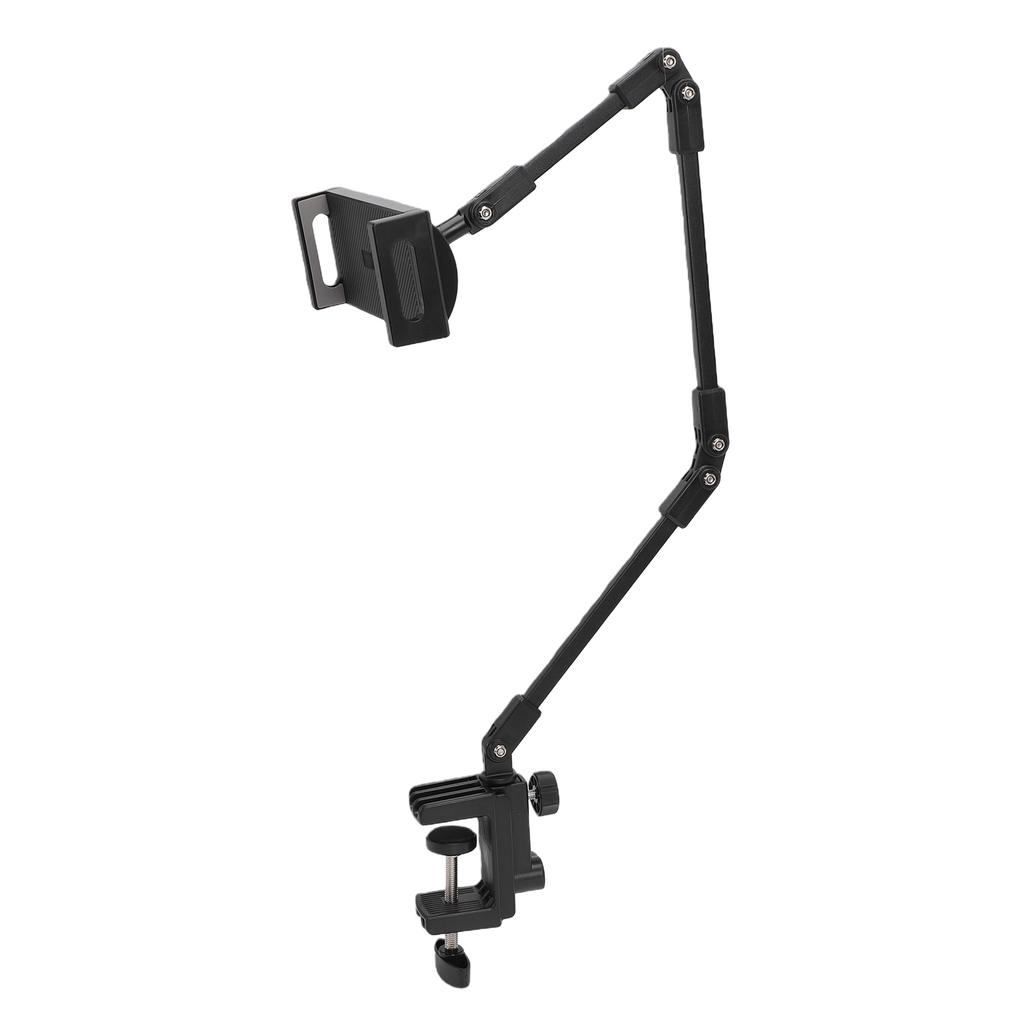 Rotatable Tablet Holder Stand Desktop Multi Angle Phone Clamp Mount for 4.7in 13in Devices Live Streaming
