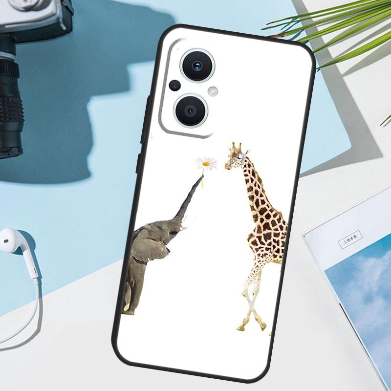 Cute Cartoon Giraffe Cover For OPPO Reno 14 F 13 12 11 10 Pro 11F 12F 13F 7 8 Lite OPPO Find X9 X8 X6 X5 Pro Case