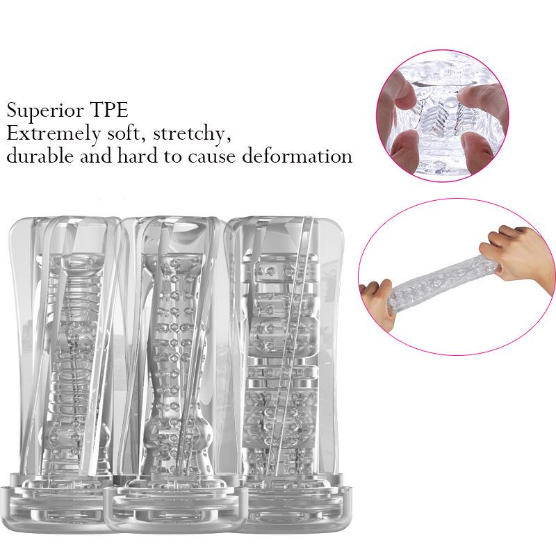 Fleshlight Red Pill Cristal Clar cu 3 Canale și Ejaculare Explozivă pentru Plăcere Masculină de Lungă Durată.