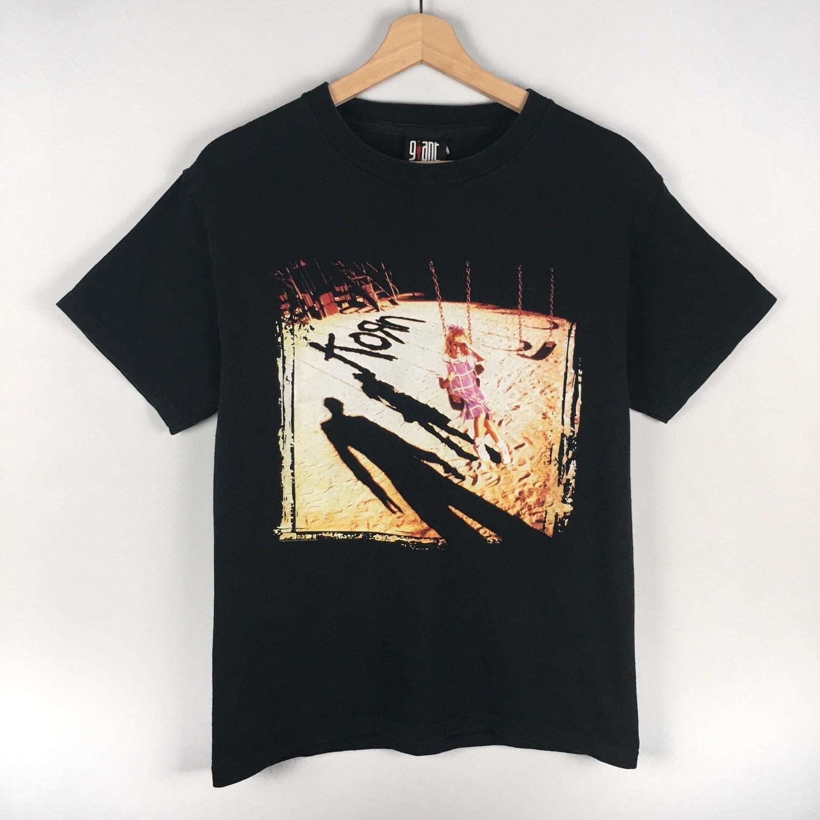 Vintage 2004 Korn Self Titled Band Tee Sz Small T Shirt Giant Tag Black Nu Metal Unisex T-Shirt XL