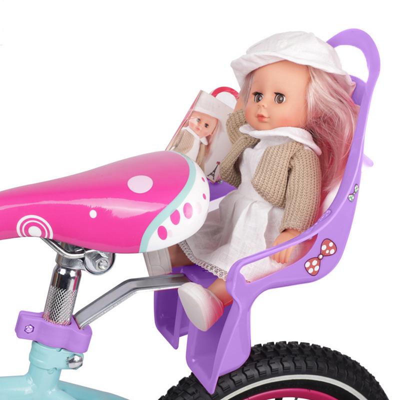 Mädchen Fahrrad Puppensitz Universelles Zubehör mit Aufkleber Kinderfahrrad Dekoration Puppen Fahrradsitz Fahrradzubehör für Mädchen Jungen