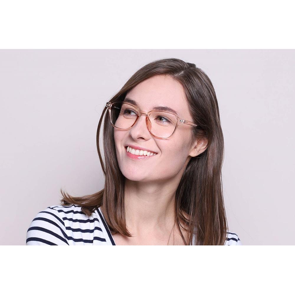 Full Rim Square Transparent Nude Pink Smartbuy Collection Norwin G30021 C7 Fashion Unisex Eyeglasses