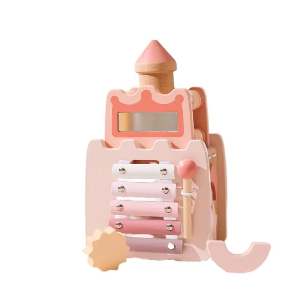 Early Education 5-in-1 Wooden Castle Toys Shape Sorter Dollhouse Shape Wooden Toys  Parent-Child