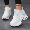 Women's Wedge Sneakers Platform Air Cushion Casual Inner Heightening Breathable White Walking ShoesWinter Velvet Insulation