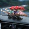 Funny Car Ornament Dashboard Drifting Figurine Desktop Ornament Broomstick Drift Ornament Car Decoration Interior Accessories