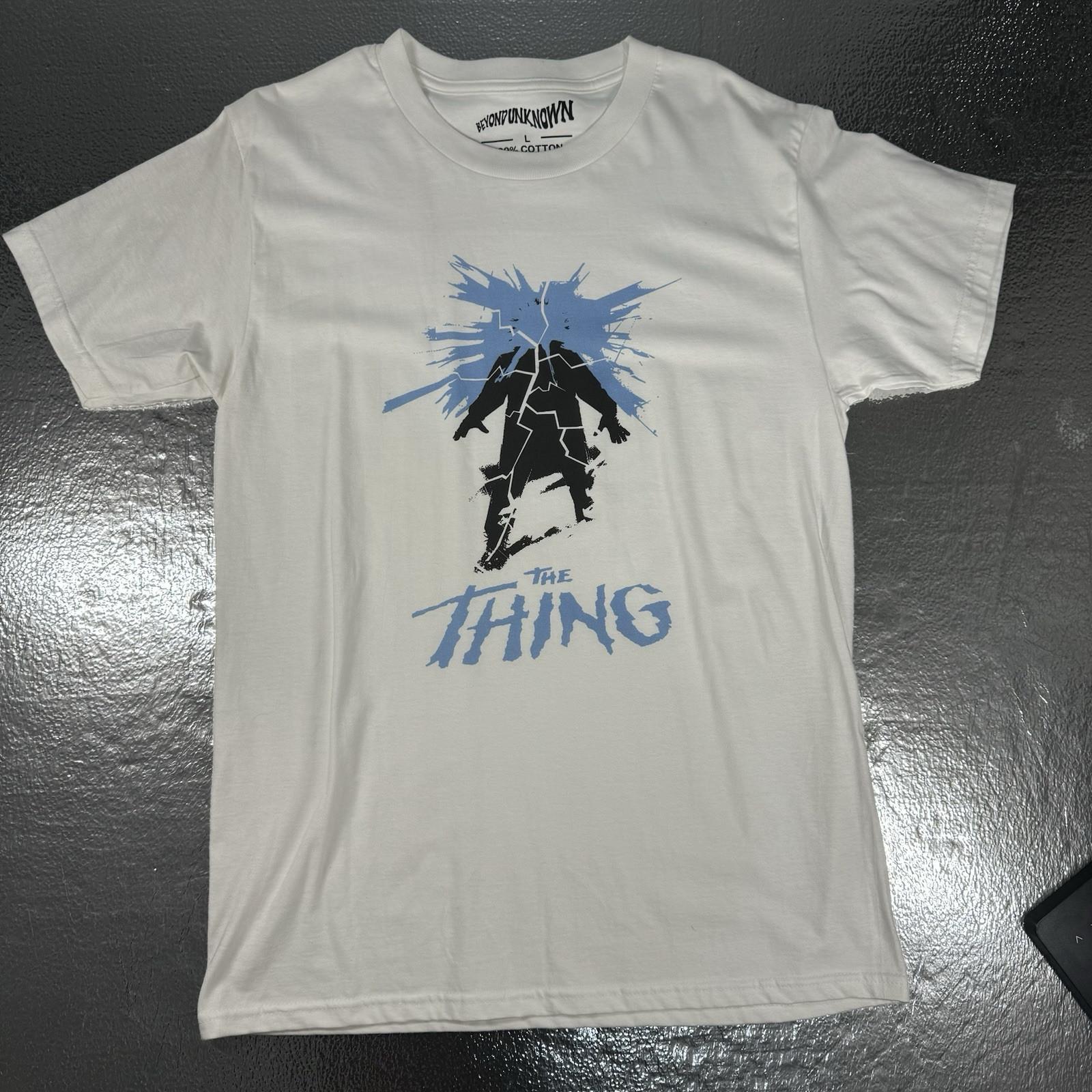 John Carpenter s THE THING T- Horror Movie Size Large Slim Fit Classic Unisex T-Shirt S