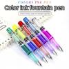14 Colors Piston Fountain Pen EF/F Nib Plastic Ink Pen Silver Clip PK Lanbitou 3059 JINHAO Stationery School Office Supplies