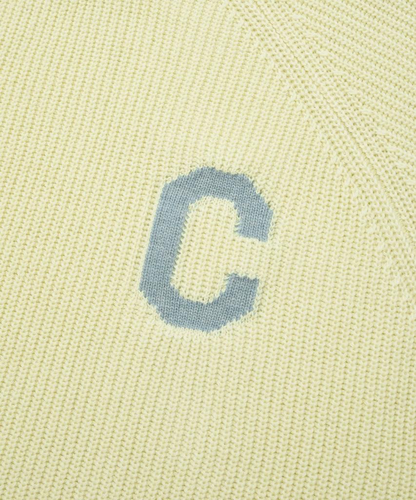 COVERNAT Middle C Logo Crewneck Knit Light Yellow