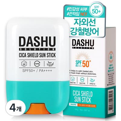 Solution Cica Shield Sun Stick SPF50+ PA++++, 19g, 4 Pieces