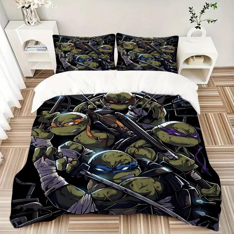 3pcs Turtles Bedding Set: Perfect for Bedroom or Guest Room. Soft and Comfortable with No Core Included yy251031060