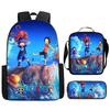 One Piece One Piece Backpack Primary And Secondary School Schoolbag Voyager King Backpack Cartoon Schoolbag Three-Piece Set