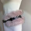 Gothic Waist Belt Stylish Furred Waist Chain Belt Elaborate Chain Belly Chain for Dress Cowboy Belt Waist Chain