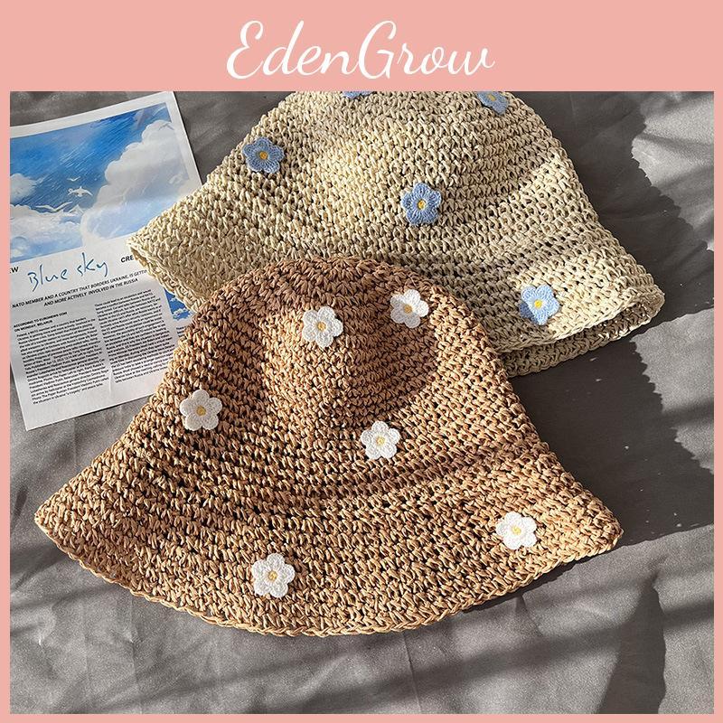 Flower Pattern Fisherman Hat Made Of Breathable Bamboo Fiber For Sun Protection