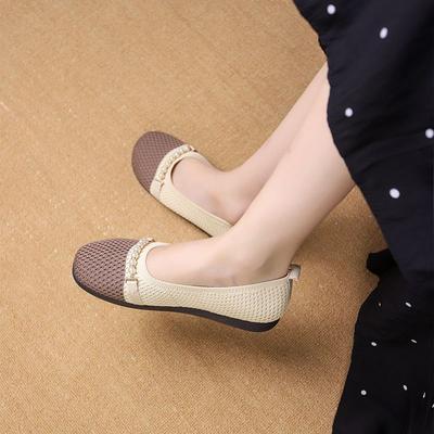 Fashion Mom Shoes Small Thin Sole Mesh Breathable and Lightweight 2025 Summer and Autumn New Soft Sole Comfortable Old Beijing Cloth Shoes for Women