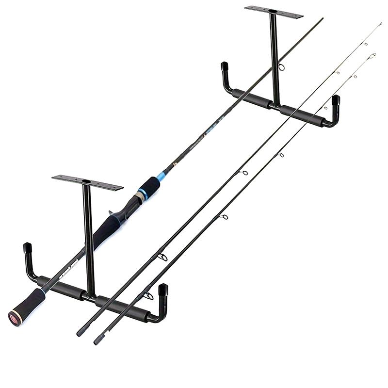 Metal T-Shaped Hook Ceiling Fishing Rod Bicycle Stand Kayak Skateboard Iron Wall Hanging Display Storage Rack