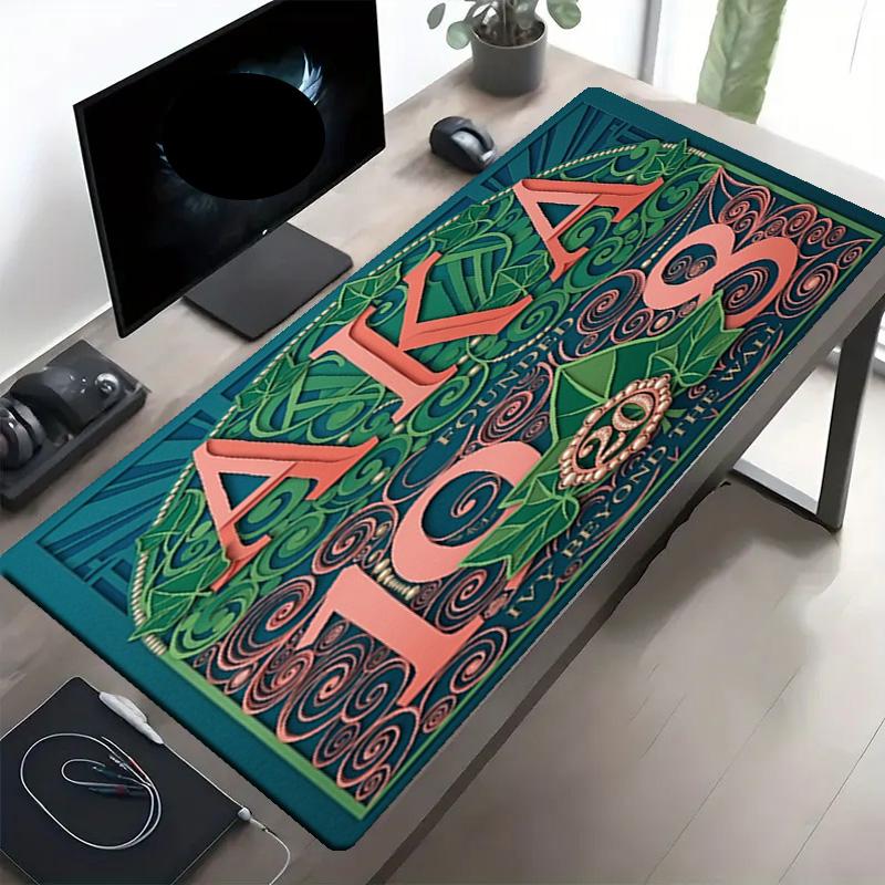 Alpha Kappa Alpha Print Mouse Pad, Anti‑Slip Desktop keyboard Mat, for PC Laptop Gaming Working Daily Use, Cool Festival Surprise Gift