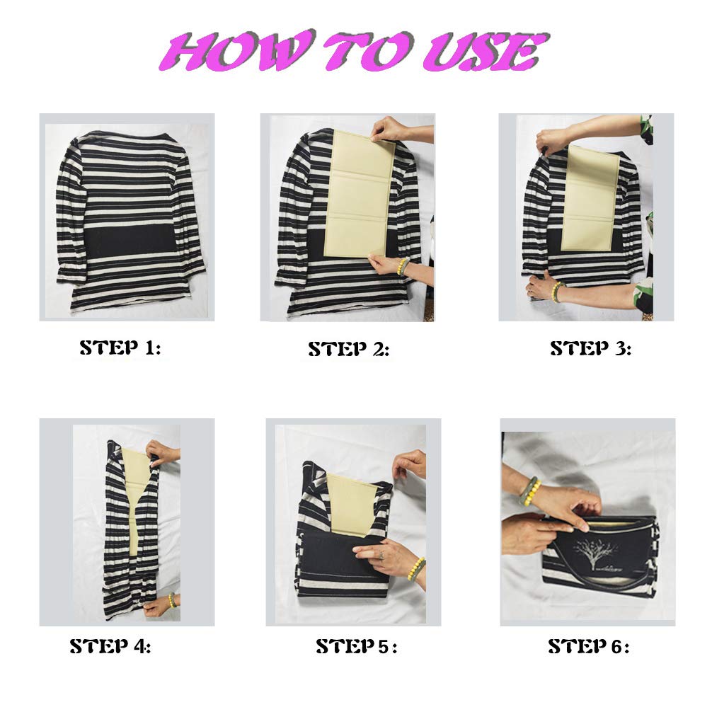 Coralpearl Clothes Folding Quick Clothes Laundry Clothes Organizes and Prevents Clothes Folder Folding Convenient Storage for Long Sleeve Board,