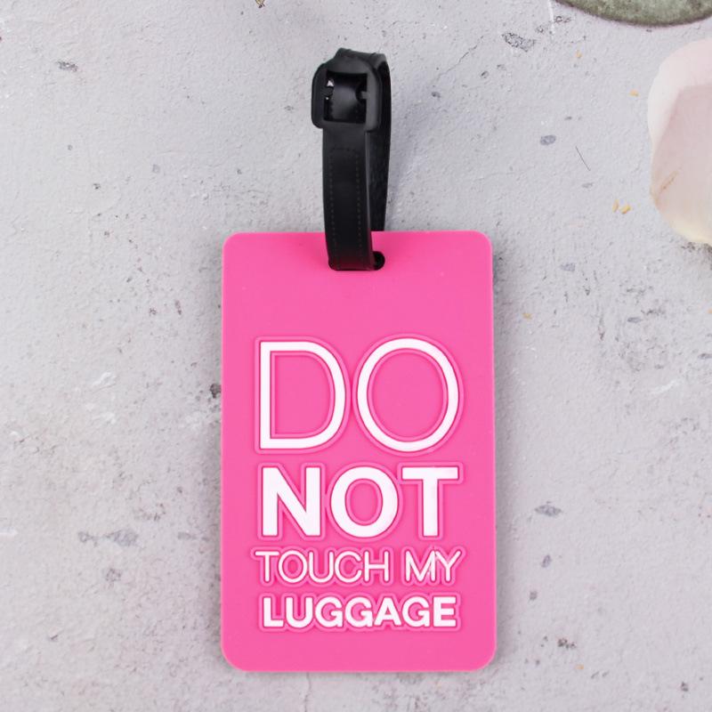 PVC Luggage Tag Cartoon Soft Rubber Travel Case Tag Letters Boarding Pass Nameplate Work Card Sleeve