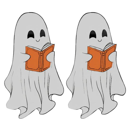 Průhledná záložka duch Halloween Roztomilý duch Záložka na čtení Gotický čtenářský doplněk pro milovníky knih Dárky
