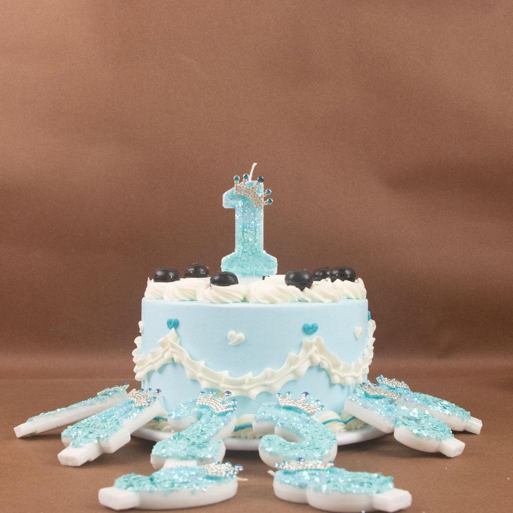Peacock Blue Number Candles 0-9 for DIY Birthday Cakes – Elegant Design