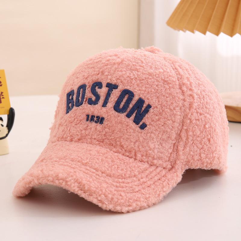

New Autumn and Winter Cartoon Children s Hats for Boys and Girls Lambskin Duck Caps Winter Warm Baseball Caps Korean Style Trendy (50-54cm)