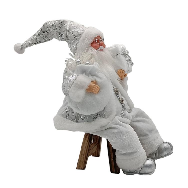 Boneca de Natal Figura do Papai Noel Decoração de Natal Estátua de Figura do Papai Noel para Festa de Ano Novo Exibição em Janela Mesa Casa