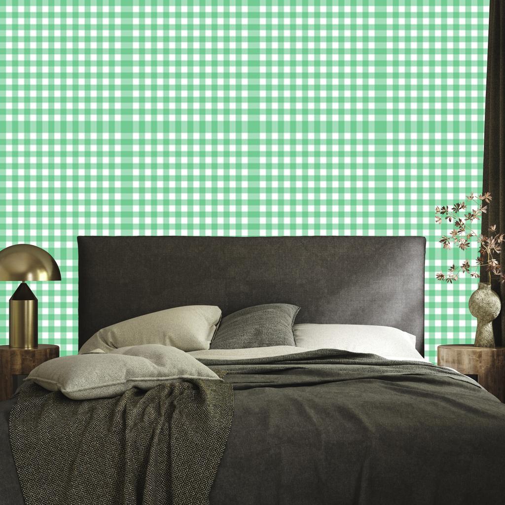 Mint and green fabric pattern wallpaper for living room and bedroom 50x1000