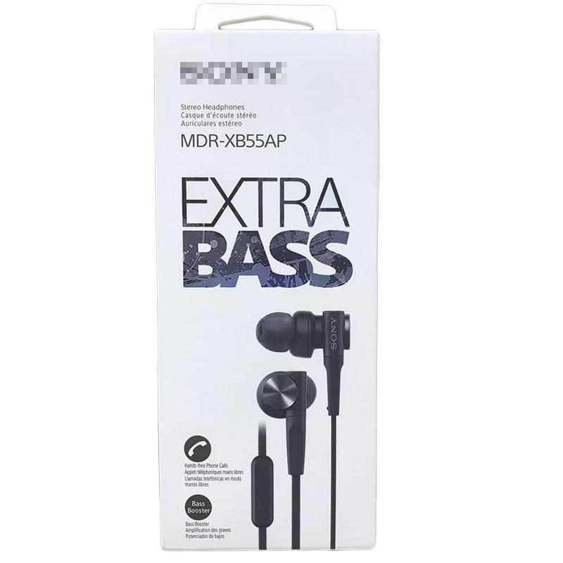 

Сумісно з дротовими навушниками Sony MDR-XB55AP: Потужний бас, Вбудоване керування, Високоякісний матеріал. чорний