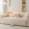 Cream Wind Plush Sofa Cushion Autumn And Winter  New Plush Seat Cushion Leather Straight Row Advanced Sense Non-Slip Cover Cover Cloth