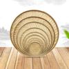 New Arrival Fruit Bread Basket Fruit Bread Basket Weaving Bamboo Sieve DIY Decorative Storage Trays Raft Round Dustpan