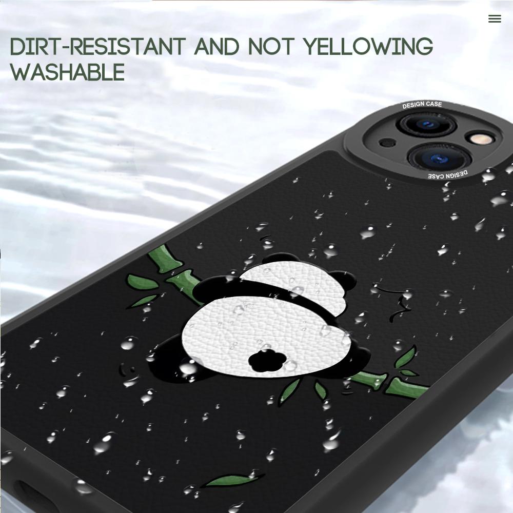 Niedliches Panda-Muster Vollständiger Objektivschutz Weiche PU-Leder Handyhülle für Samsung S24 S23 S22 S21 Plus Ultra S23 FE Redmi Note 13 12 11 Pro Xiaomi