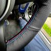 Hand-stitched Car-styling Interior Steering Wheel Braid Cover Trim For BMW M Sport 1 3 Series M3 E90 E92 E93 E81 E82 E87 X1 E84