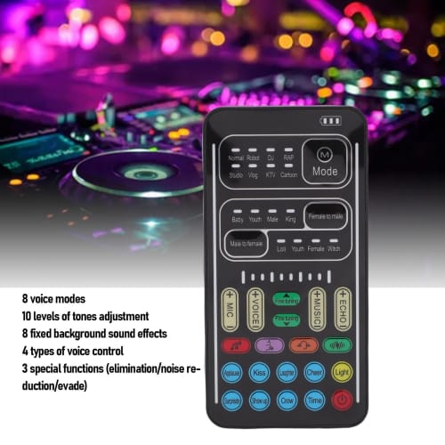 Dpofirs Portable Voice Changer with 8 Modes and 80 Levels of Adjustment | 3.5mm Real-Time Sound Modulator for iOS, Android, Smartphones, and Tablet PC