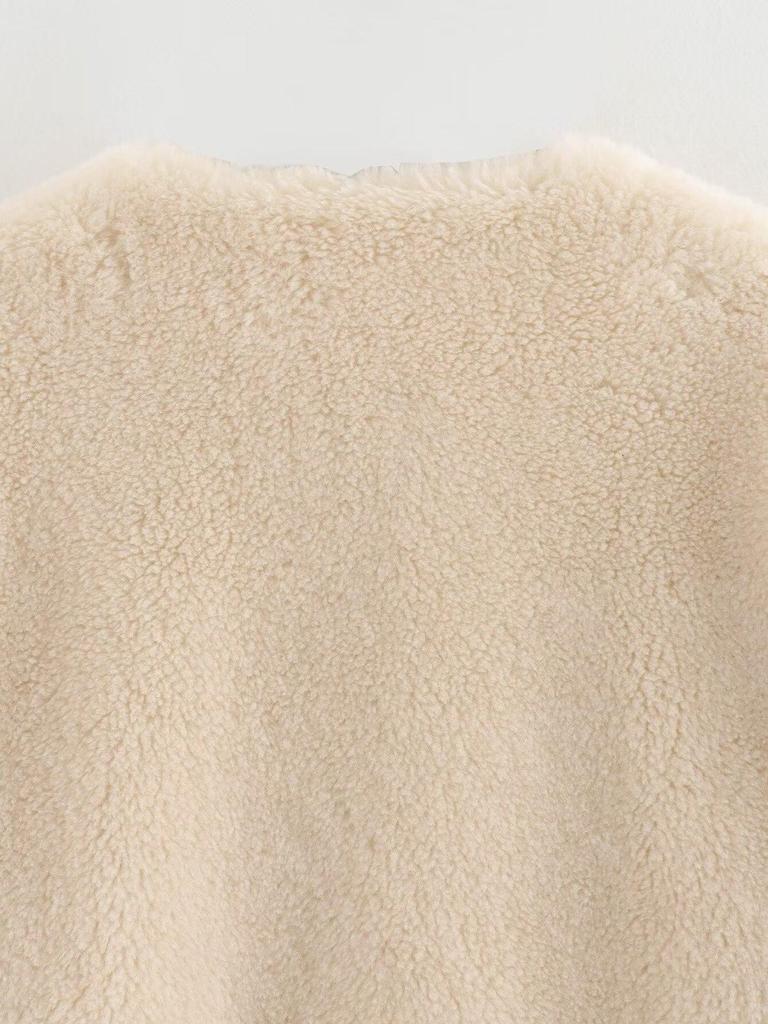 2024 Women's Two-Tone Spring Buckle Fleece Jacket