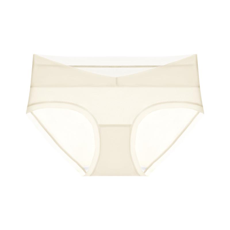 Summer Maternity Underwear: Ice Silk, High Elasticity, Low Waist, Pure Cotton Crotch, Tummy Support for Mid To Late Pregnancy
