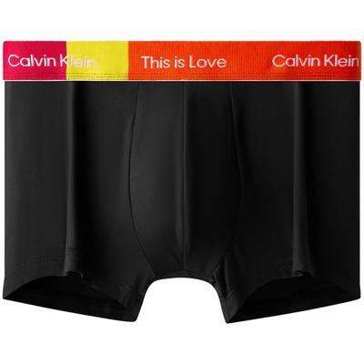 Rainbow Series Colorful Letter Waistband Boxer Shorts Men Shorts Space-Black Warm-Color-Edge NB3513-BTK