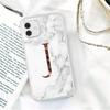 Biały marmur pozłacane litery A-Z modne etui na telefon dla iPhone 11 12 Pro X XR XS Max SE 2020 7 8 Plus odporne na wstrząsy miękkie etui z tpu