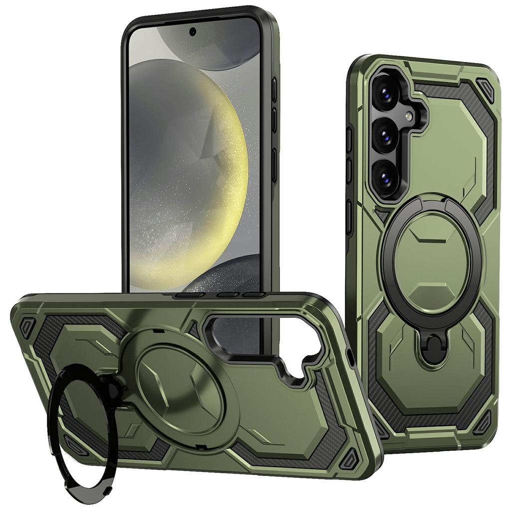 For Samsung Galaxy S26 / S26 Pro Magnetic Case Ring Kickstand PC + TPU Hybrid Phone Cover