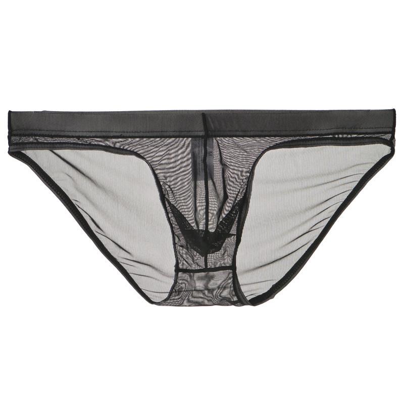 Youye Men's Transparent Mesh Triangle Briefs - Sexy, Breathable, Close-Fitting Underwear for Young Men
