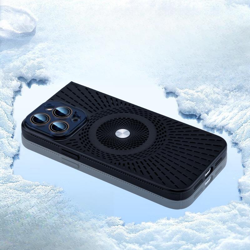 Gäller Apple 16proMax Berlin Magnetisk Sug Telefonfodral IPhone 15 Andningsbart Hål Värmeavledning 14 Fallskyddsfodral