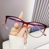 Resin Unisex Plain Eyewear Transparent Gradient Frame Glasses Anti Blu-ray Glasses  Decorative