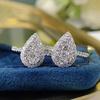 Pear Shaped Silver Color Ring for Women Engagement Wedding Fashion Jewelry Brilliant Cubic Zirconia Rings Accessories Hot