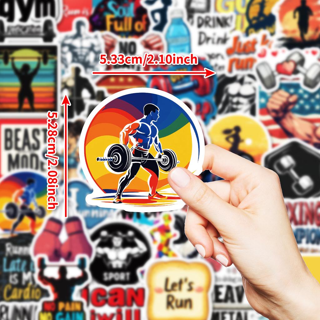 50 Cool Various Fitness Boxing Sports Graffiti Stickers Decorative Graffiti Stickers