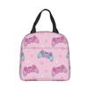 Cartoon Game Console Pattern Insulated Lunch Bags Cooler Bag Reusable Portable Tote Lunch Box Food Handbags Work Outdoor