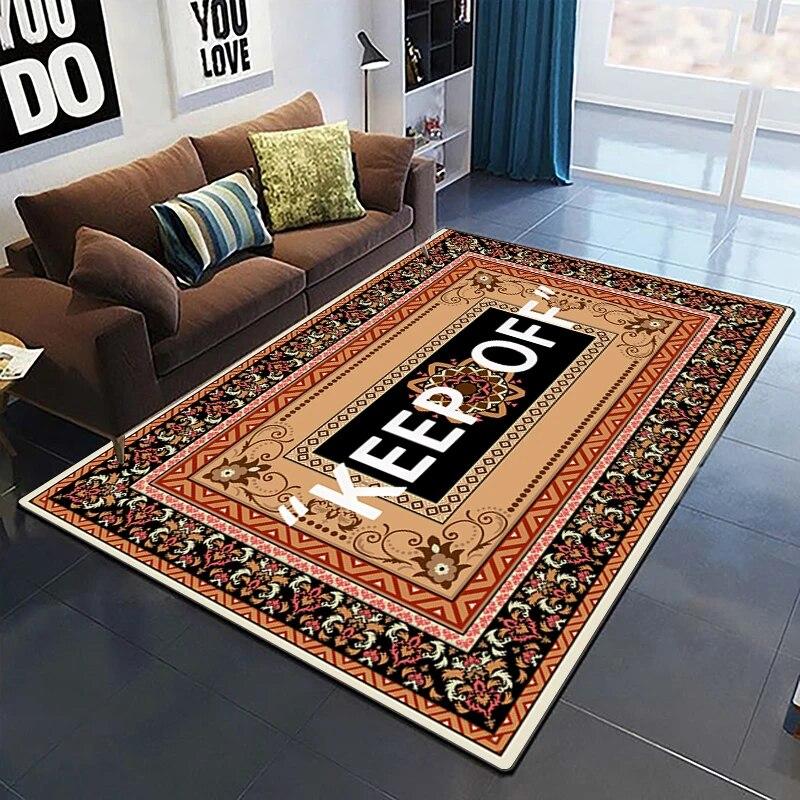 Keep Off Pattern Dekorativer quadratischer Teppich Modernes Haus Wohnzimmer Boden Matte Schlafzimmer Teppich Kunst Poster Matte Fans Geschenk Alfombra
